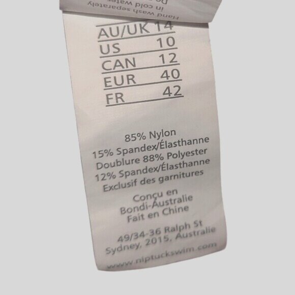 Nip Tuck Swim Floral One-Piece Swimsuit Navy/White Size 10 Rushed Front Colorful - Picture 6 of 10